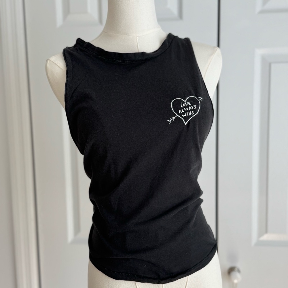Love Always Wins Cropped Muscle Tank